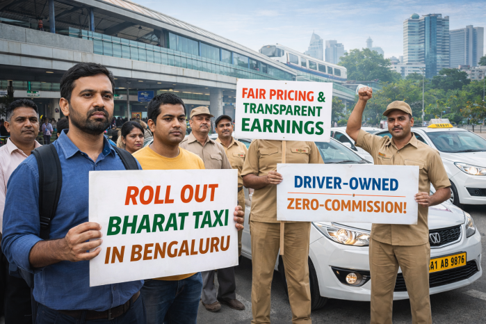 Bengaluru commuters, drivers push for early rollout of Bharat Taxi